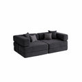 Canapé Convertible Modulable LINÉO Auron – Design Contemporain en Tissu Anthracite