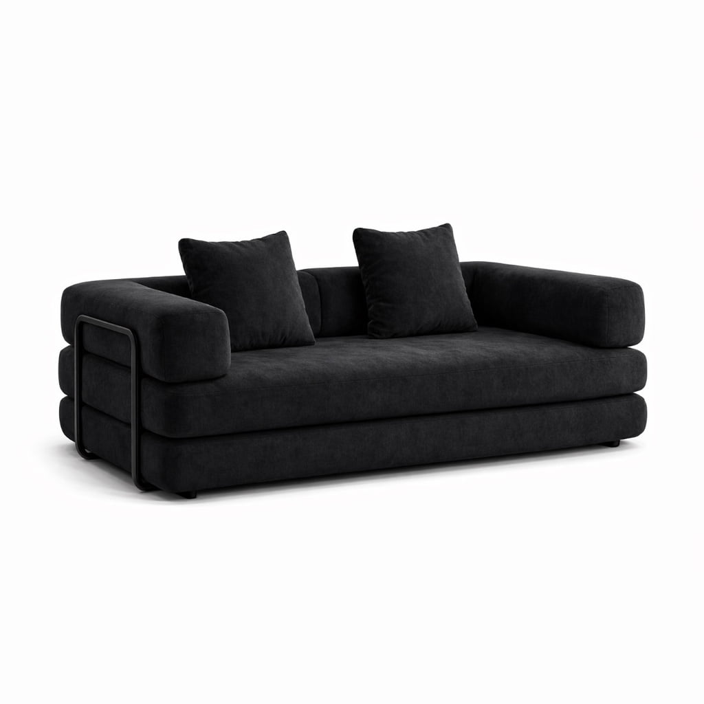 Canapé Convertible Modulable LINÉO Auron – Design Contemporain en Tissu Anthracite